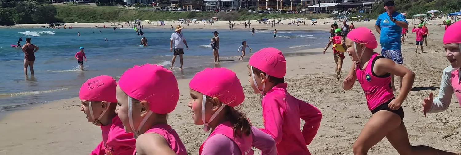 Fingal Beach SLSC Nippers having fun at the beach