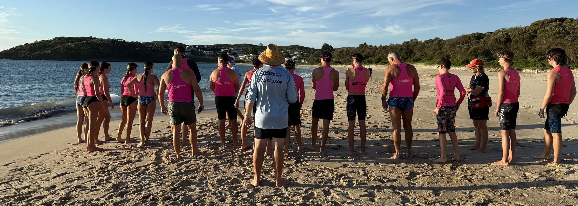 Fingal Beach SLSC lifesaver teaching beach safety